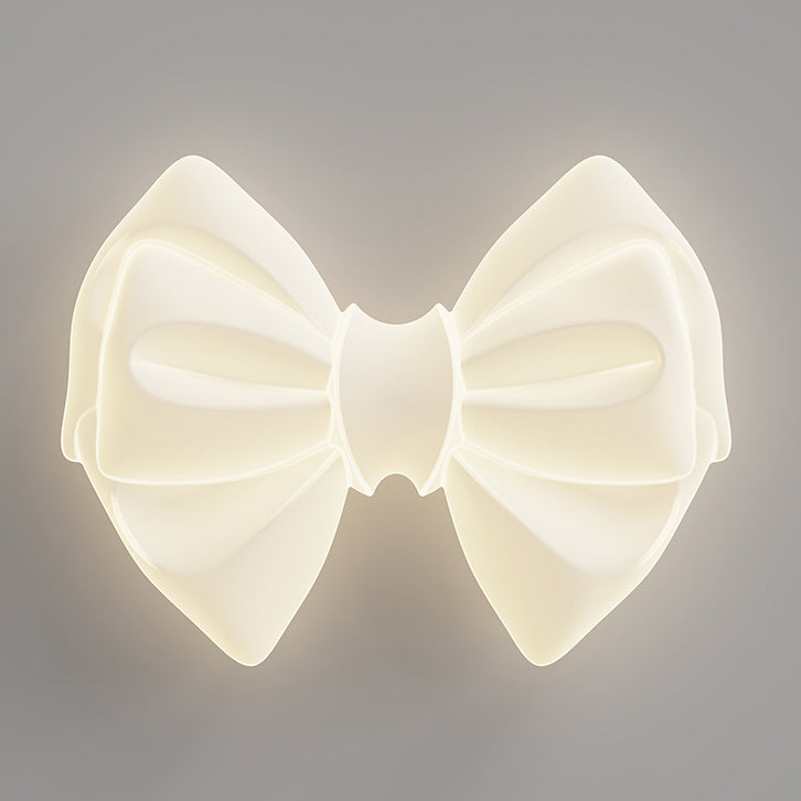 Lustre de plafond moderne avec abat-jour en fer PE créatif et nœud papillon LED pour chambre 