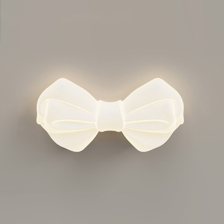 Lustre de plafond moderne avec abat-jour en fer PE créatif et nœud papillon LED pour chambre 