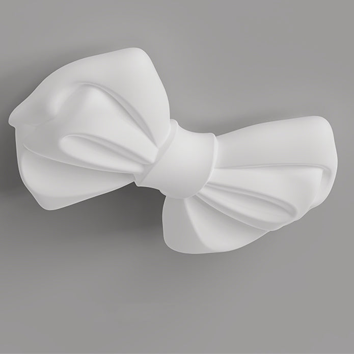 Lustre de plafond moderne avec abat-jour en fer PE créatif et nœud papillon LED pour chambre 