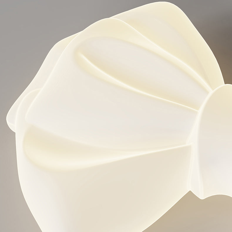Lustre de plafond moderne avec abat-jour en fer PE créatif et nœud papillon LED pour chambre 