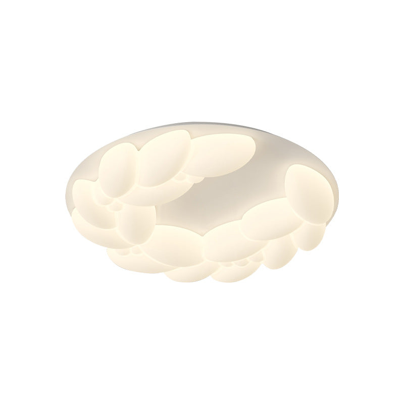 Plafonnier LED en fer acrylique géométrique cercle minimaliste moderne pour chambre 