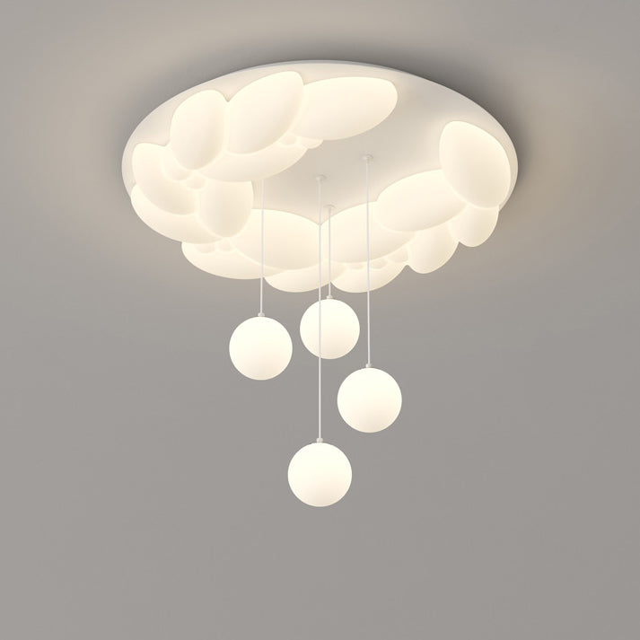 Plafonnier LED en fer acrylique géométrique cercle minimaliste moderne pour chambre 