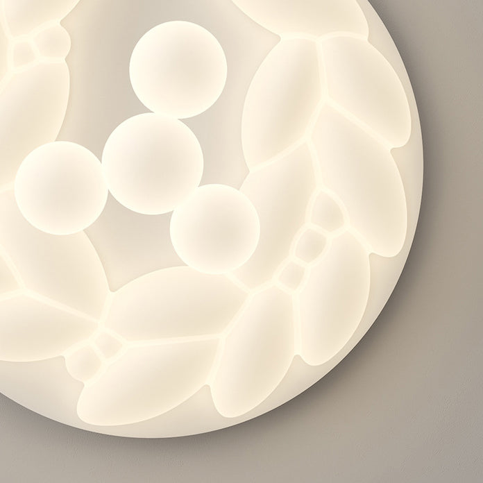 Zeitgenössische nordische geometrische Kreis PE Eisen LED Deckenleuchte für Schlafzimmer 