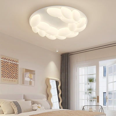 Plafonnier LED en fer acrylique géométrique cercle minimaliste moderne pour chambre 