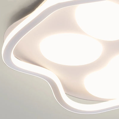 Contemporary Scandinavian Cartoon Cat Claw Acrylic Shade Iron LED Flush Mount Ceiling Light For Bedroom