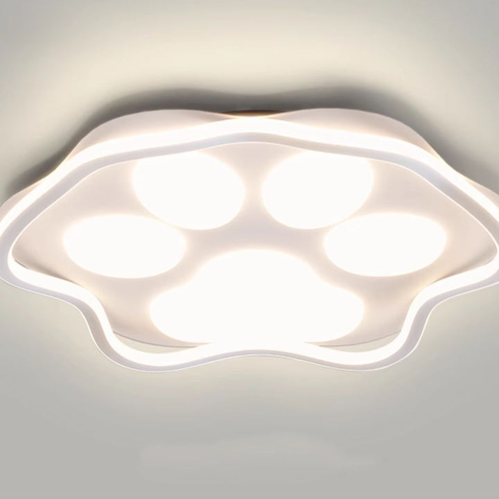Plafonnier LED en fer avec abat-jour en acrylique en forme de griffe de chat scandinave contemporain pour chambre 