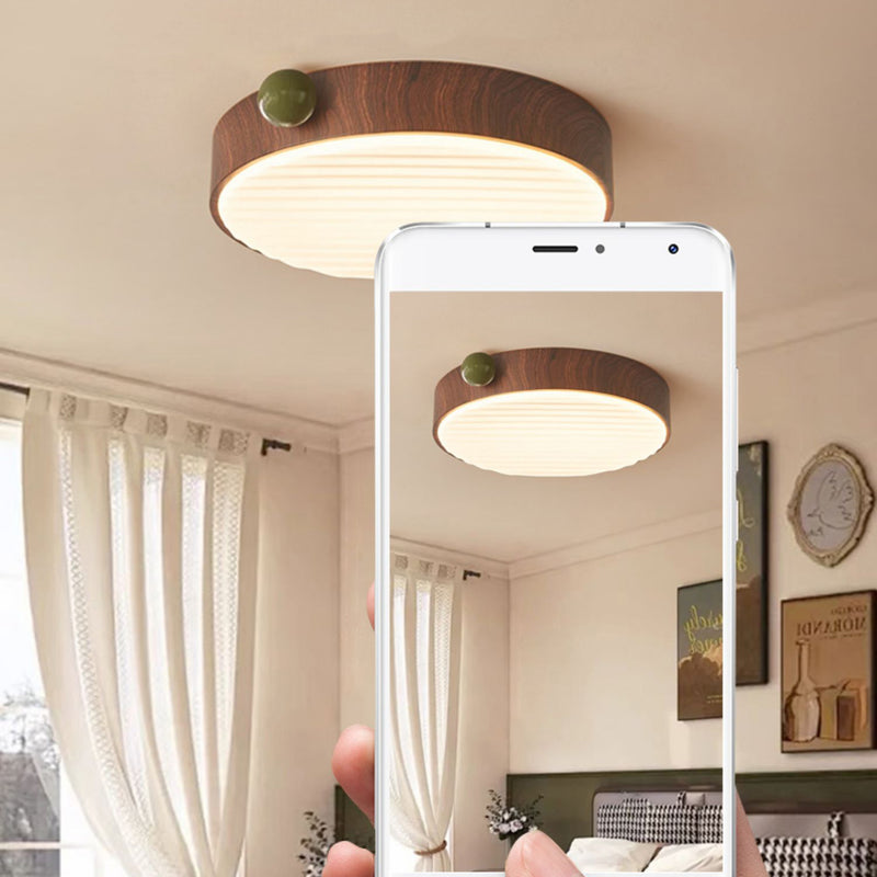 Plafonnier LED en fer acrylique géométrique cercle minimaliste moderne pour chambre 