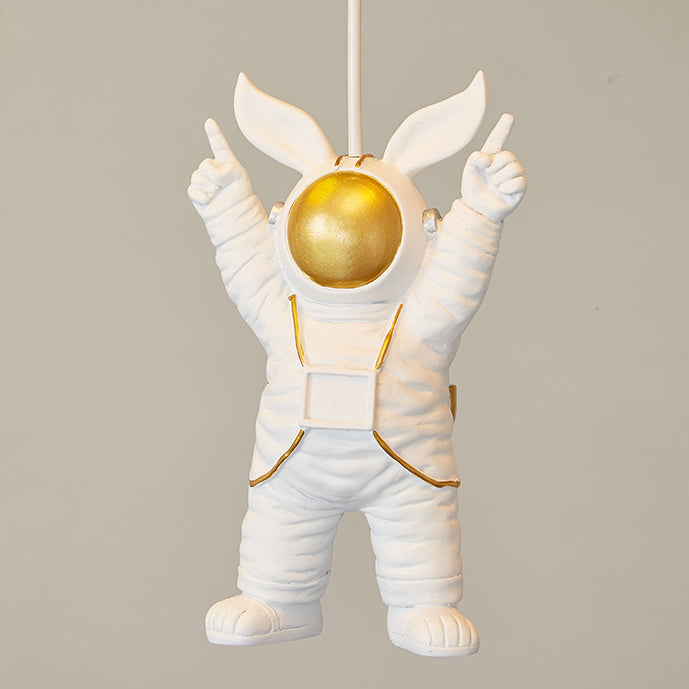 Zeitgenössische kreative Acryl bunte Ballon Raumfahrer Hardware 5-Licht Deckenleuchte für das Schlafzimmer 