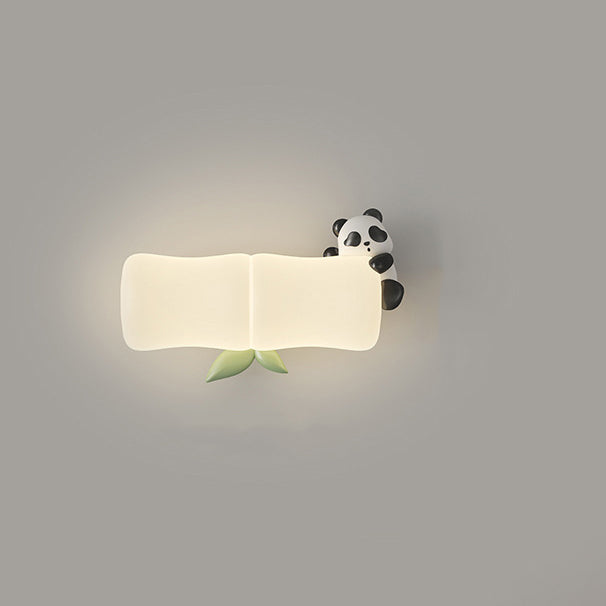 Applique murale LED contemporaine créative en bambou pour koala pour salon 
