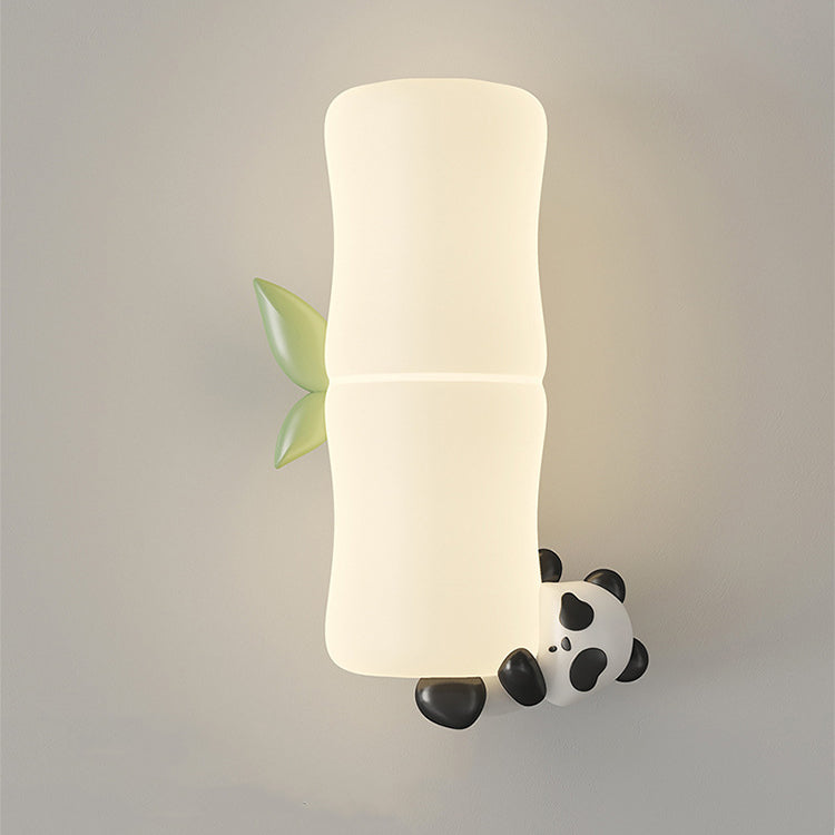 Applique murale LED contemporaine créative en bambou pour koala pour salon 