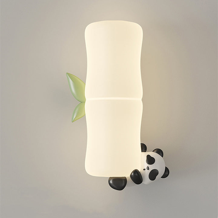 Applique murale LED contemporaine créative en bambou pour koala pour salon 