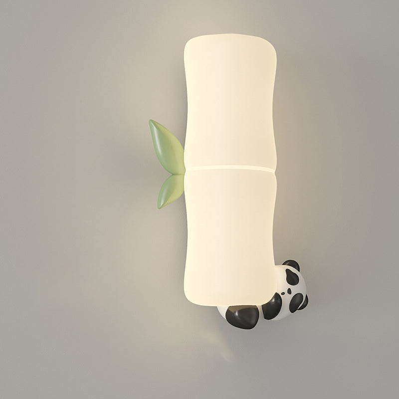 Applique murale LED contemporaine créative en bambou pour koala pour salon 