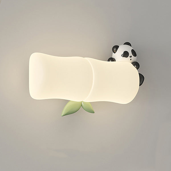 Applique murale LED contemporaine créative en bambou pour koala pour salon 