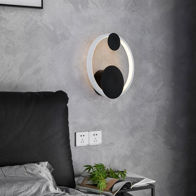 Simplicité Contemporaine Cercle Géométrique Anneau Fer Aluminium LED Applique Murale Pour Salon 