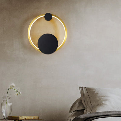 Simplicité Contemporaine Cercle Géométrique Anneau Fer Aluminium LED Applique Murale Pour Salon 