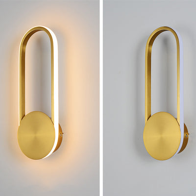 Simplicité Contemporaine Cercle Géométrique Anneau Fer Aluminium LED Applique Murale Pour Salon 