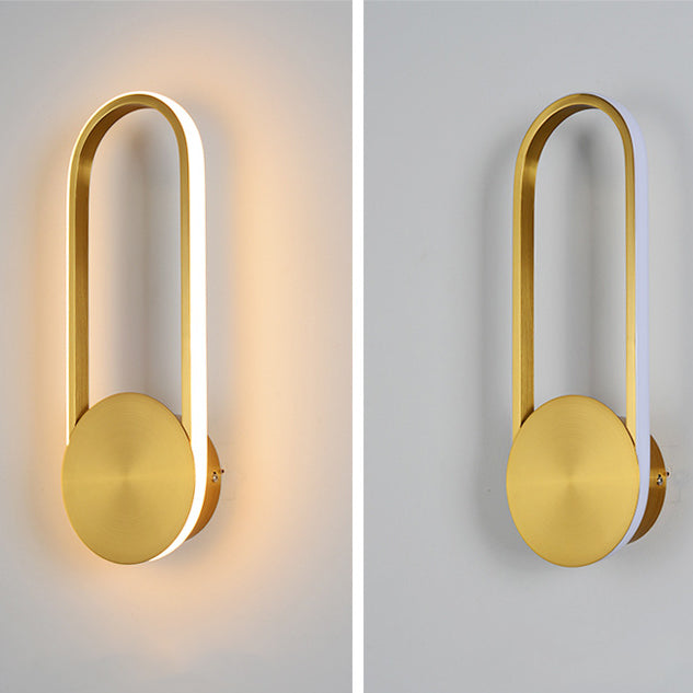 Simplicité Contemporaine Cercle Géométrique Anneau Fer Aluminium LED Applique Murale Pour Salon 