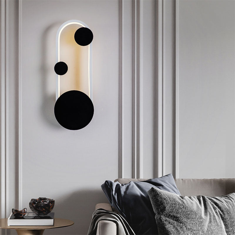 Simplicité Contemporaine Cercle Géométrique Anneau Fer Aluminium LED Applique Murale Pour Salon 