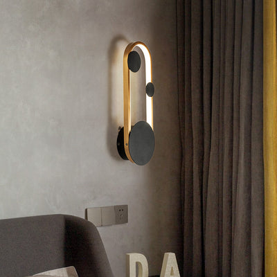Simplicité Contemporaine Cercle Géométrique Anneau Fer Aluminium LED Applique Murale Pour Salon 
