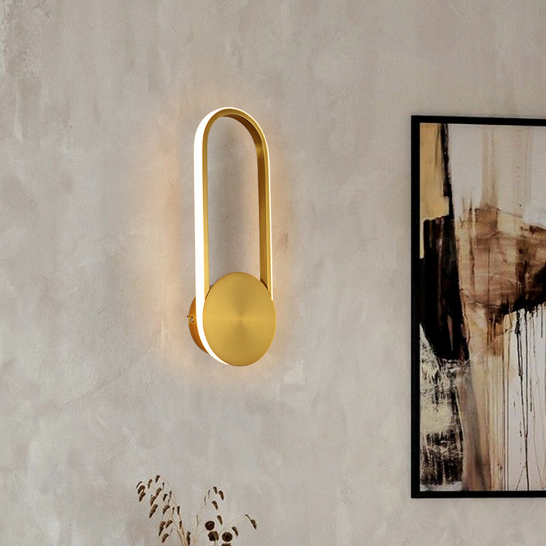 Simplicité Contemporaine Cercle Géométrique Anneau Fer Aluminium LED Applique Murale Pour Salon 