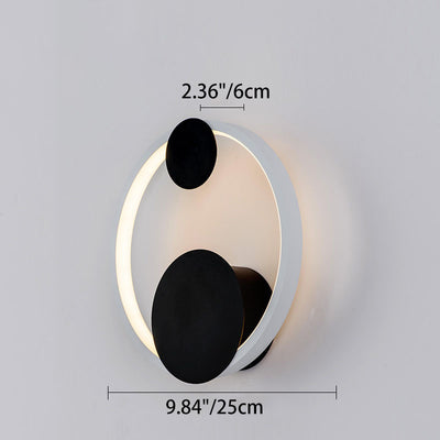 Simplicité Contemporaine Cercle Géométrique Anneau Fer Aluminium LED Applique Murale Pour Salon 