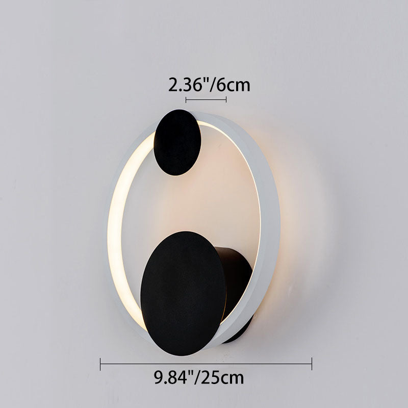 Simplicité Contemporaine Cercle Géométrique Anneau Fer Aluminium LED Applique Murale Pour Salon 
