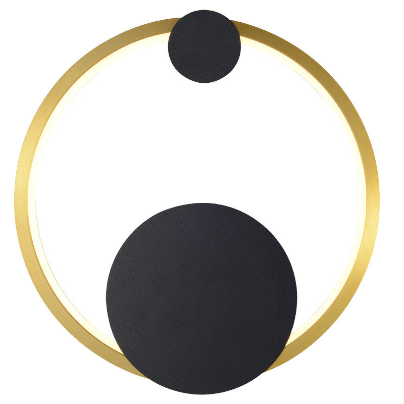 Simplicité Contemporaine Cercle Géométrique Anneau Fer Aluminium LED Applique Murale Pour Salon 
