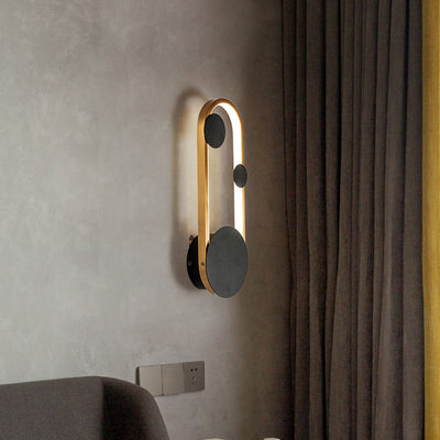 Simplicité Contemporaine Cercle Géométrique Anneau Fer Aluminium LED Applique Murale Pour Salon 