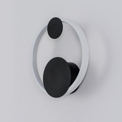 Simplicité Contemporaine Cercle Géométrique Anneau Fer Aluminium LED Applique Murale Pour Salon 