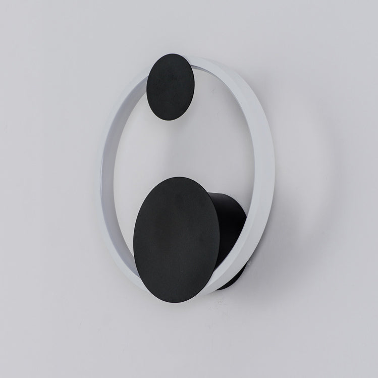 Simplicité Contemporaine Cercle Géométrique Anneau Fer Aluminium LED Applique Murale Pour Salon 