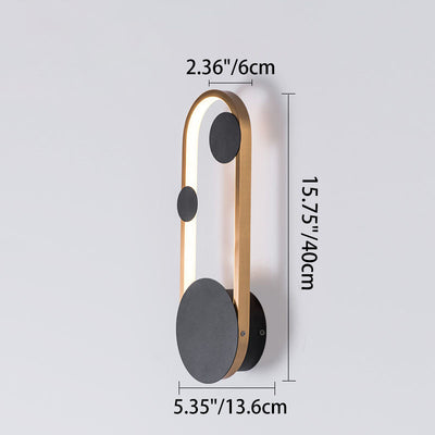 Simplicité Contemporaine Cercle Géométrique Anneau Fer Aluminium LED Applique Murale Pour Salon 
