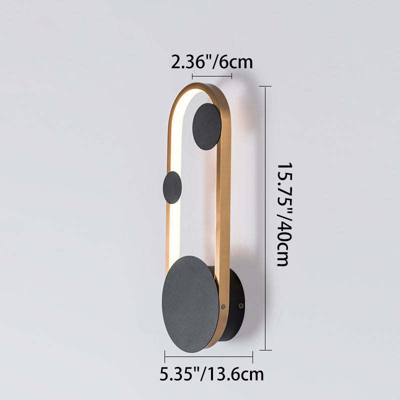 Simplicité Contemporaine Cercle Géométrique Anneau Fer Aluminium LED Applique Murale Pour Salon 