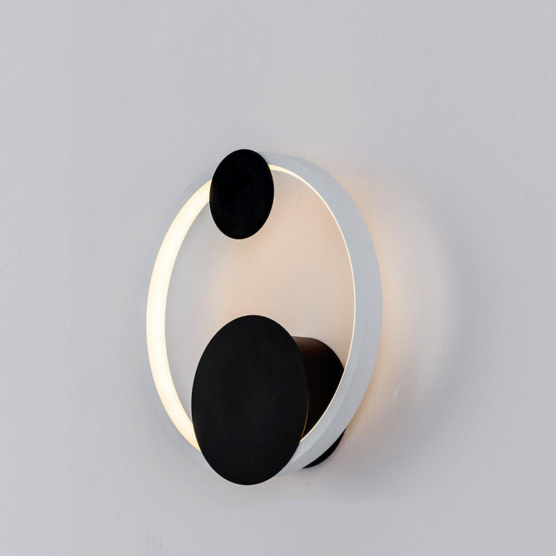 Simplicité Contemporaine Cercle Géométrique Anneau Fer Aluminium LED Applique Murale Pour Salon 