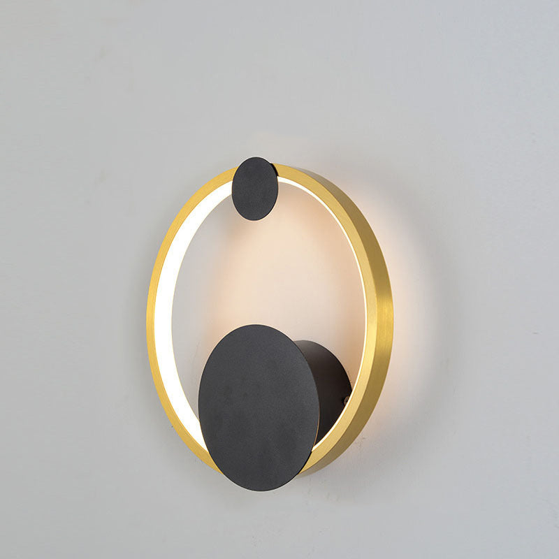 Simplicité Contemporaine Cercle Géométrique Anneau Fer Aluminium LED Applique Murale Pour Salon 
