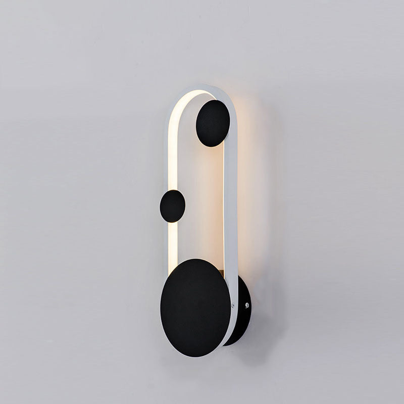 Simplicité Contemporaine Cercle Géométrique Anneau Fer Aluminium LED Applique Murale Pour Salon 