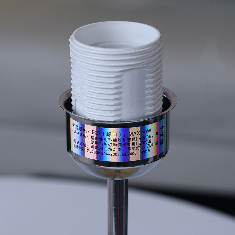 Moderne Einfachheit Stoff Rundschirm Massivholz 1-Licht Tischlampe für das Schlafzimmer 