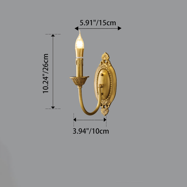 Applique Murale en Laiton Complet de Luxe Contemporain 1 Lumière Pour Salon 