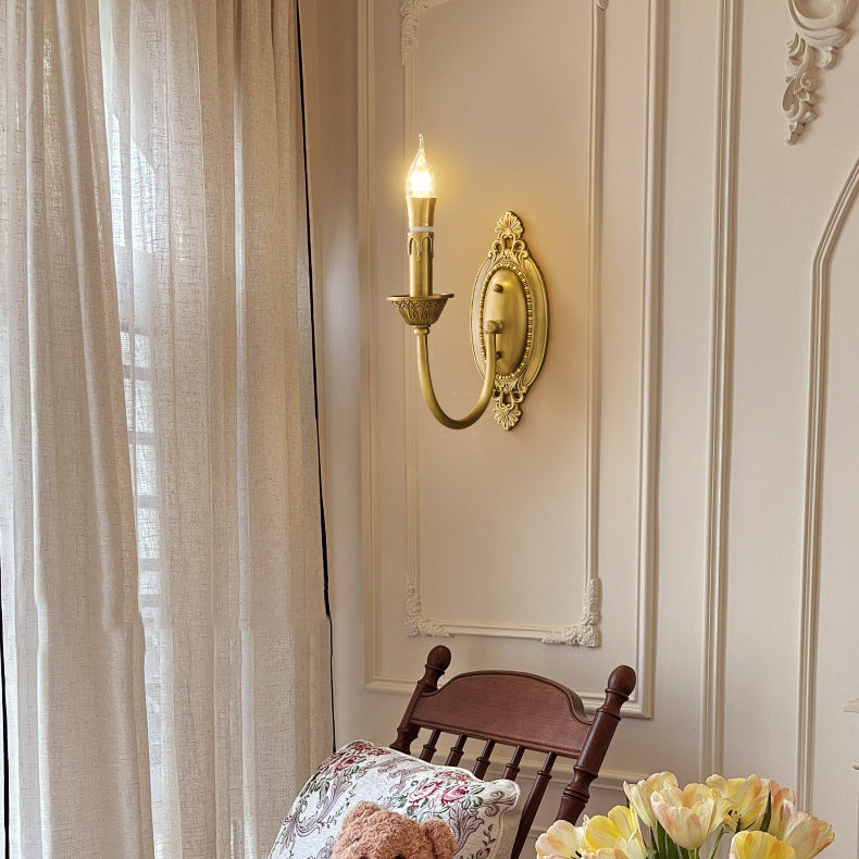 Applique Murale en Laiton Complet de Luxe Contemporain 1 Lumière Pour Salon 