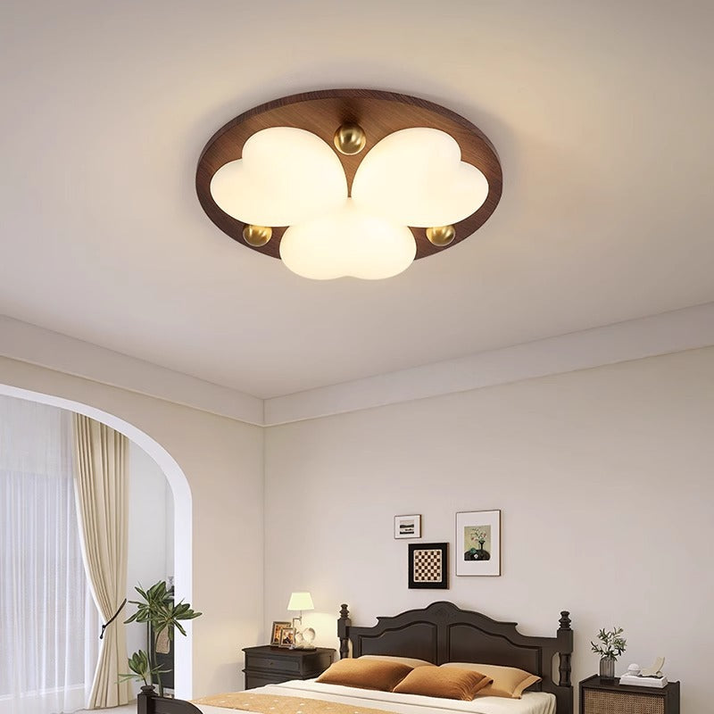Plafonnier LED en fer acrylique géométrique cercle minimaliste moderne pour chambre 