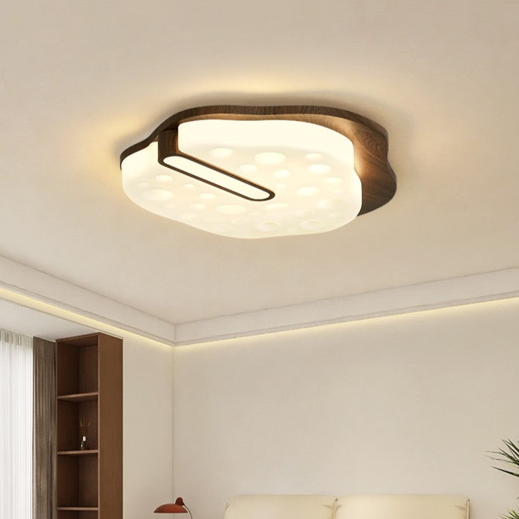 Plafonnier LED en fer acrylique géométrique cercle minimaliste moderne pour chambre 