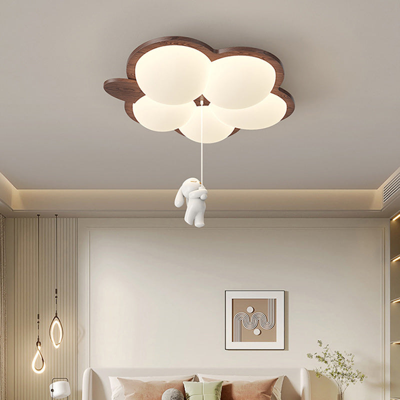 Plafonnier LED en fer acrylique géométrique cercle minimaliste moderne pour chambre 