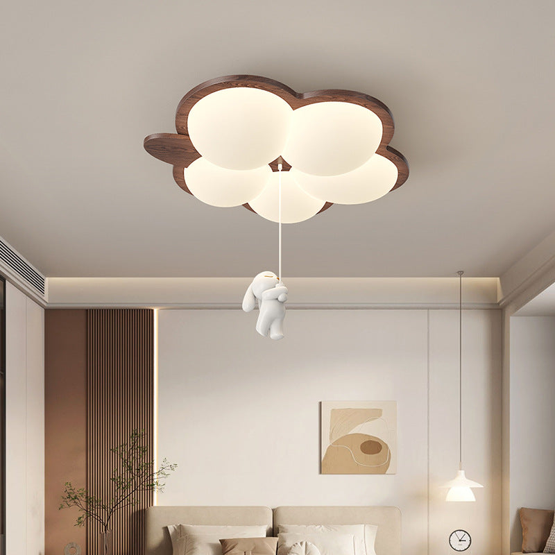 Plafonnier LED en fer acrylique géométrique cercle minimaliste moderne pour chambre 