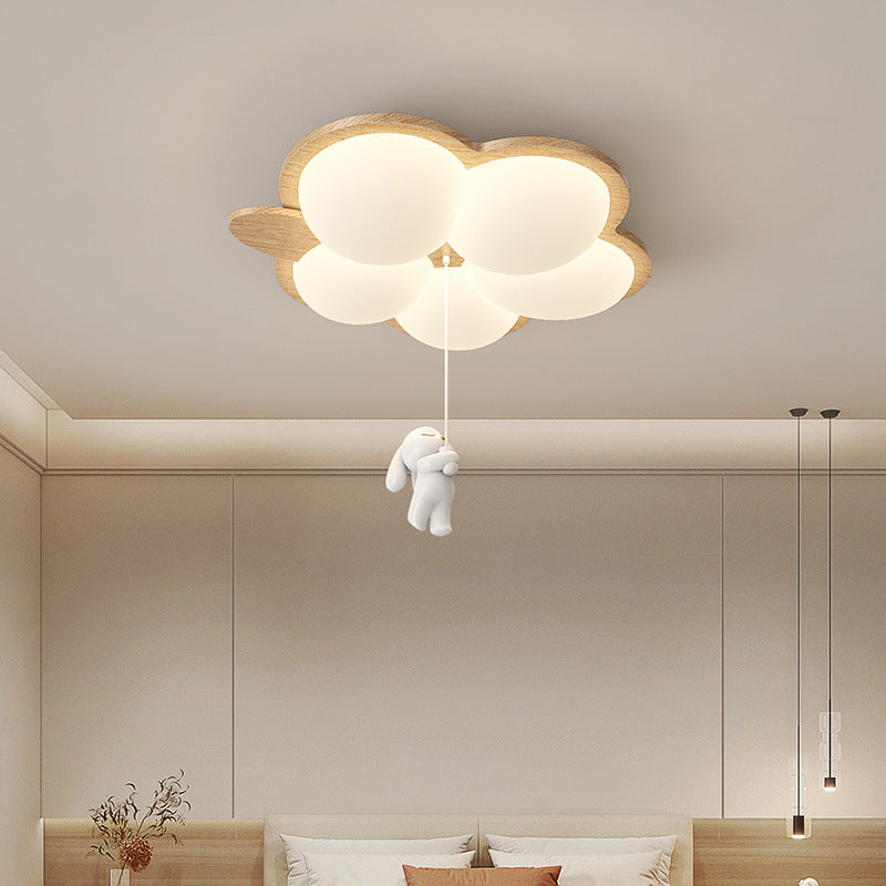 Plafonnier LED en fer acrylique géométrique cercle minimaliste moderne pour chambre 