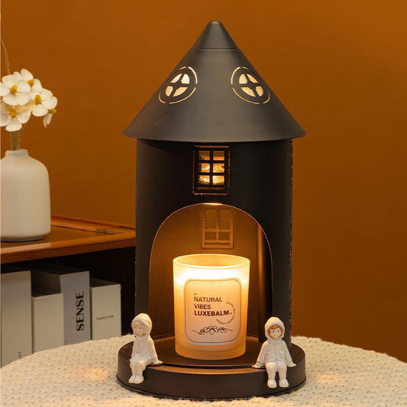 Lampe de table en cire fondue à 1 lumière en fer de modernité simplicité pour la chambre 