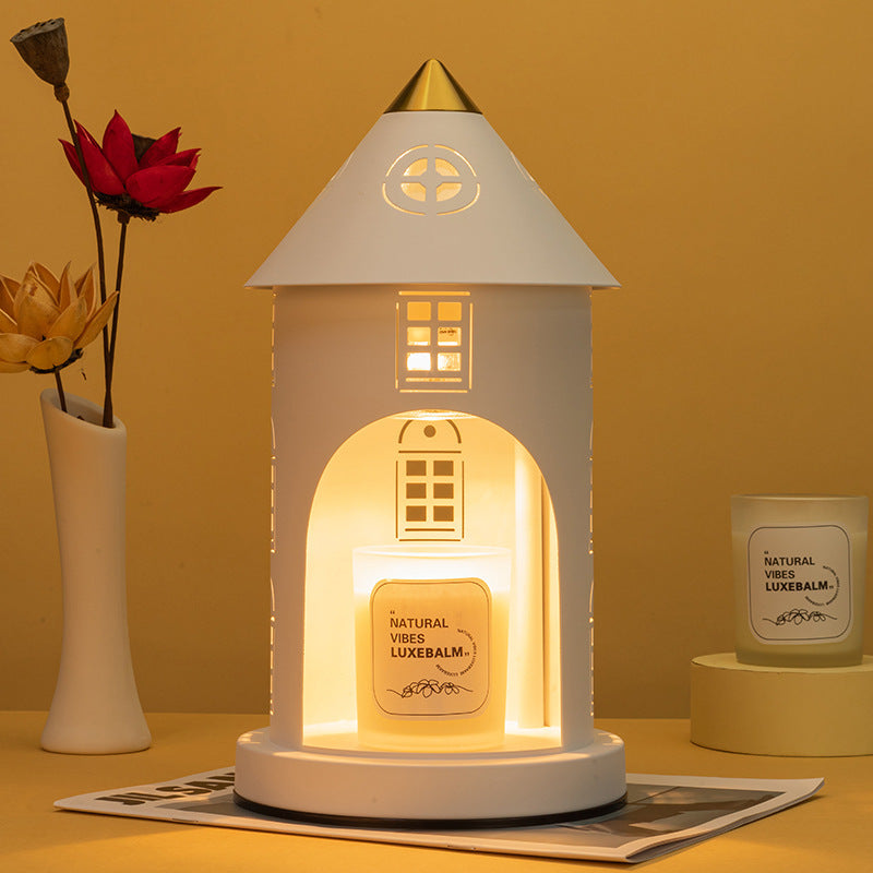 Lampe de table en cire fondue à 1 lumière en fer de modernité simplicité pour la chambre 