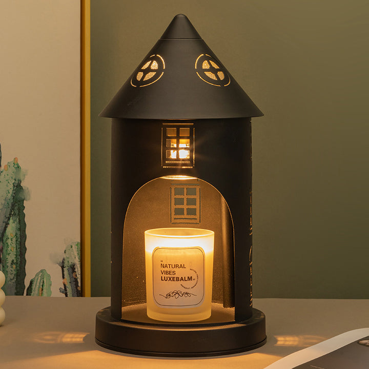 Moderne Einfachheit Eisenbogen Schloss 1-Licht Schmelzwachs Tischlampe für Schlafzimmer 