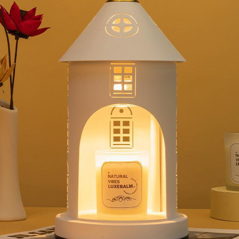 Moderne Einfachheit Eisenbogen Schloss 1-Licht Schmelzwachs Tischlampe für Schlafzimmer 