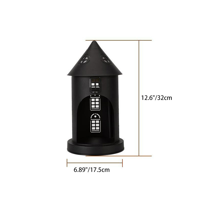 Moderne Einfachheit Eisenbogen Schloss 1-Licht Schmelzwachs Tischlampe für Schlafzimmer 