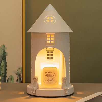 Lampe de table en cire fondue à 1 lumière en fer de modernité simplicité pour la chambre 