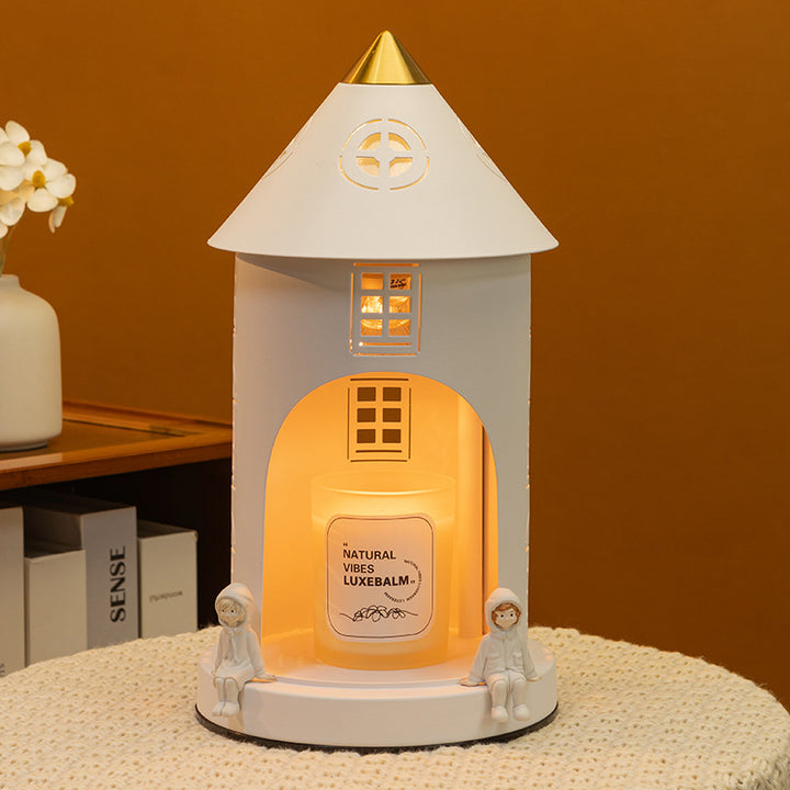 Moderne Einfachheit Eisenbogen Schloss 1-Licht Schmelzwachs Tischlampe für Schlafzimmer 